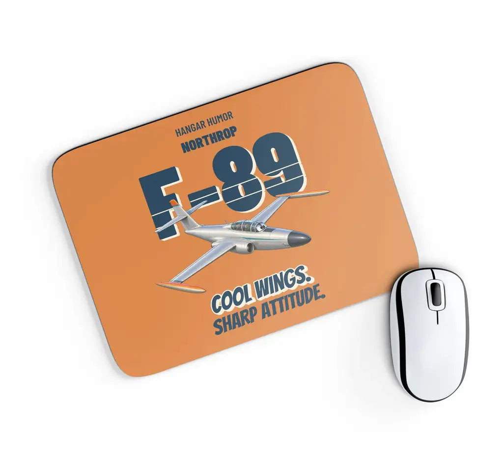 Northrop F-89J Scorpion - Cool wings. Sharp attitude. design on orange rectangle mouse pad