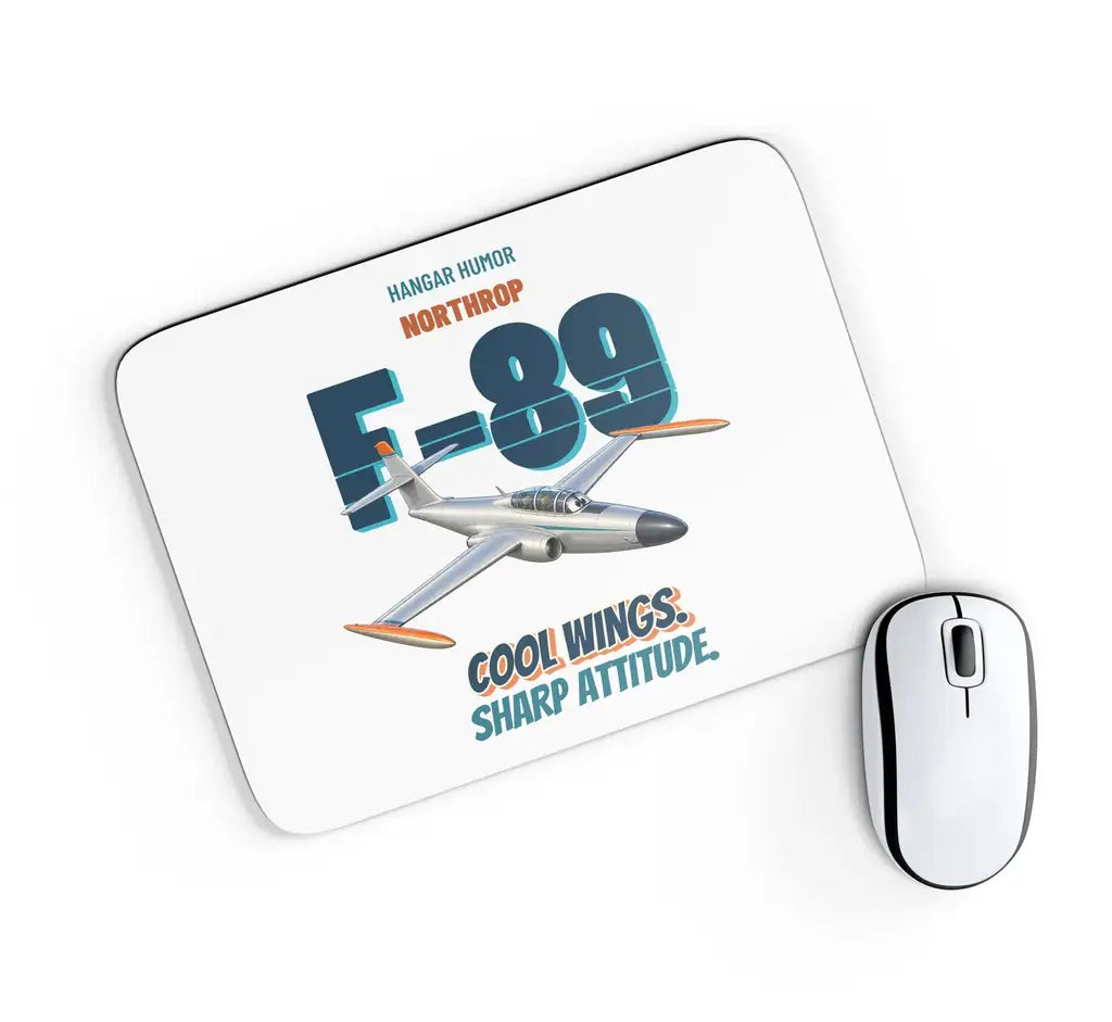 Northrop F-89J Scorpion - Cool wings. Sharp attitude. design on white rectangle mouse pad