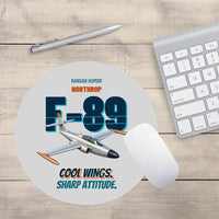 Thumbnail for Northrop F-89J Scorpion - Cool wings. Sharp attitude. design on light gray round mouse pad