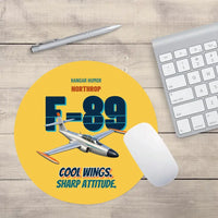 Thumbnail for Northrop F-89J Scorpion - Cool wings. Sharp attitude. design on yellow round mouse pad