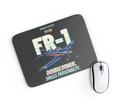 Ryan FR-1 Fireball - Double power. Single personality. design on black rectangle mouse pad