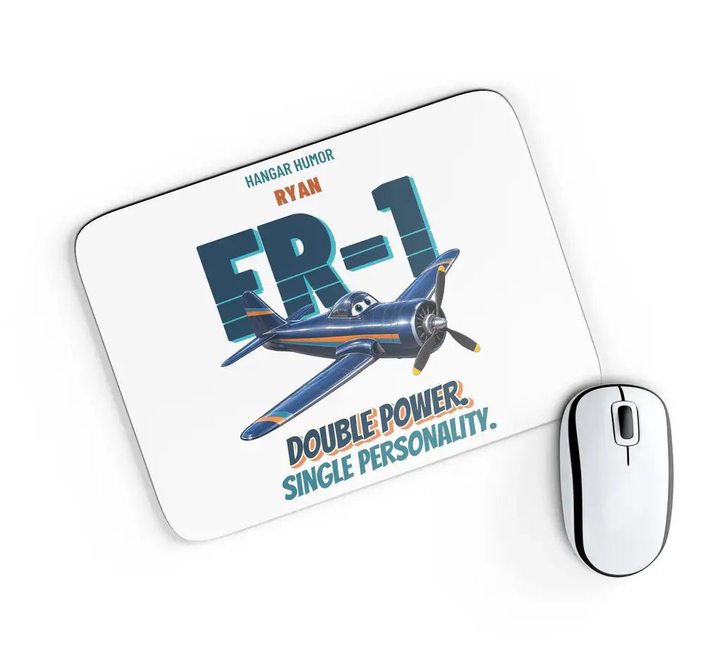 Ryan FR-1 Fireball - Double power. Single personality. design on white rectangle mouse pad