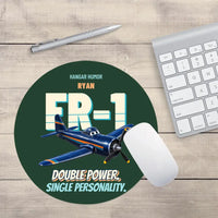 Thumbnail for Ryan FR-1 Fireball - Double power. Single personality. design on dark green round mouse pad