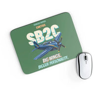 Thumbnail for Curtiss SB2C-5 Helldiver - Big wings. Bigger personality. design on green rectangle mouse pad