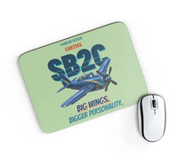 Thumbnail for Curtiss SB2C-5 Helldiver - Big wings. Bigger personality. design on light green rectangle mouse pad
