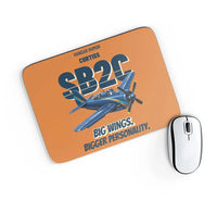 Thumbnail for Curtiss SB2C-5 Helldiver - Big wings. Bigger personality. design on orange rectangle mouse pad