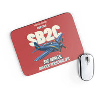 Thumbnail for Curtiss SB2C-5 Helldiver - Big wings. Bigger personality. design on red rectangle mouse pad