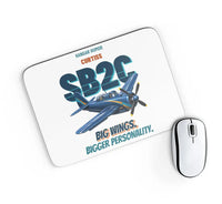 Thumbnail for Curtiss SB2C-5 Helldiver - Big wings. Bigger personality. design on white rectangle mouse pad