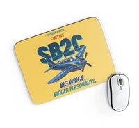 Thumbnail for Curtiss SB2C-5 Helldiver - Big wings. Bigger personality. design on yellow rectangle mouse pad