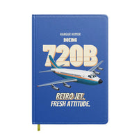Thumbnail for Boeing 720B - Retro jet. Fresh attitude. design on blue notebook