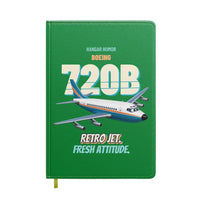 Thumbnail for Boeing 720B - Retro jet. Fresh attitude. design on green notebook