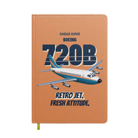Thumbnail for Boeing 720B - Retro jet. Fresh attitude. design on orange notebook