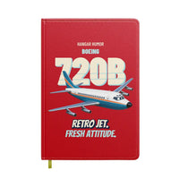 Thumbnail for Boeing 720B - Retro jet. Fresh attitude. design on red notebook