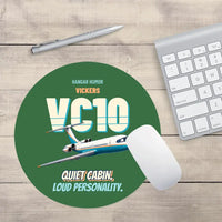 Thumbnail for Vickers VC10 - Quiet cabin. Loud personality. design on green round mouse pad