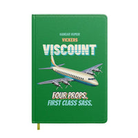 Thumbnail for Vickers Viscount 800 - Four props. First class sass. design on green notebook