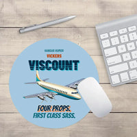 Thumbnail for Vickers Viscount 800 - Four props. First class sass. design on light blue round mouse pad