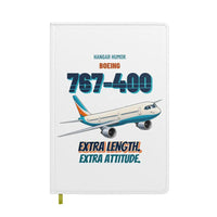 Thumbnail for Boeing 767-400ER - Extra length. Extra attitude. design on white notebook
