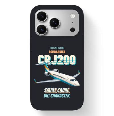 Bombardier CRJ200 - Small cabin. Big character. design on black magsafe iphone 17 pro
