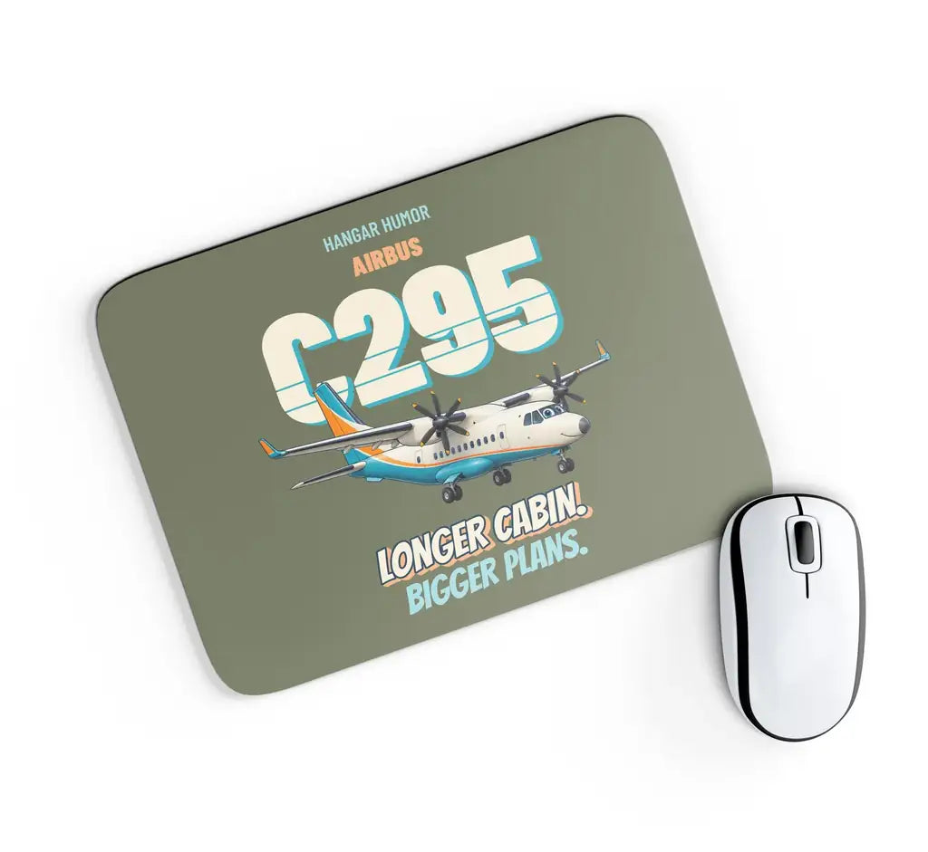 Airbus C295 - Longer cabin. Bigger plans. design on green army rectangle mouse pad