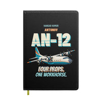 Thumbnail for Antonov An-12 - Four props. One workhorse. design on black notebook