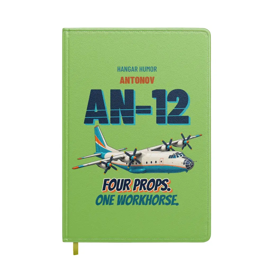 Antonov An-12 - Four props. One workhorse. design on light green notebook