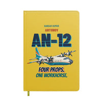 Thumbnail for Antonov An-12 - Four props. One workhorse. design on yellow notebook
