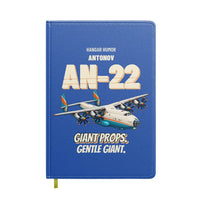 Thumbnail for Antonov An-22 - Giant props. Gentle giant. design on blue notebook