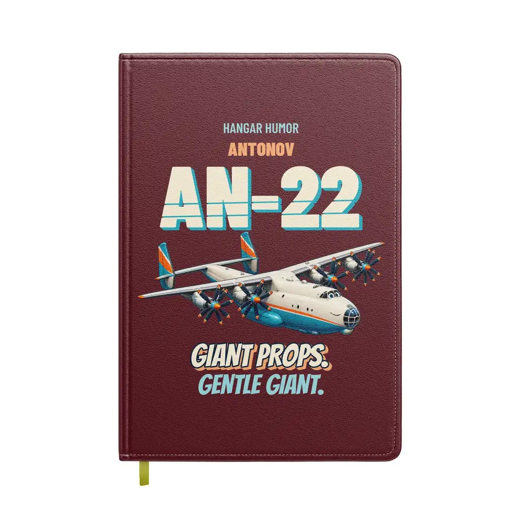 Antonov An-22 - Giant props. Gentle giant. design on dark red notebook