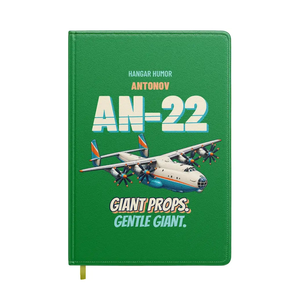 Antonov An-22 - Giant props. Gentle giant. design on green notebook