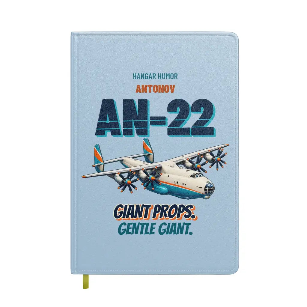 Antonov An-22 - Giant props. Gentle giant. design on light blue notebook