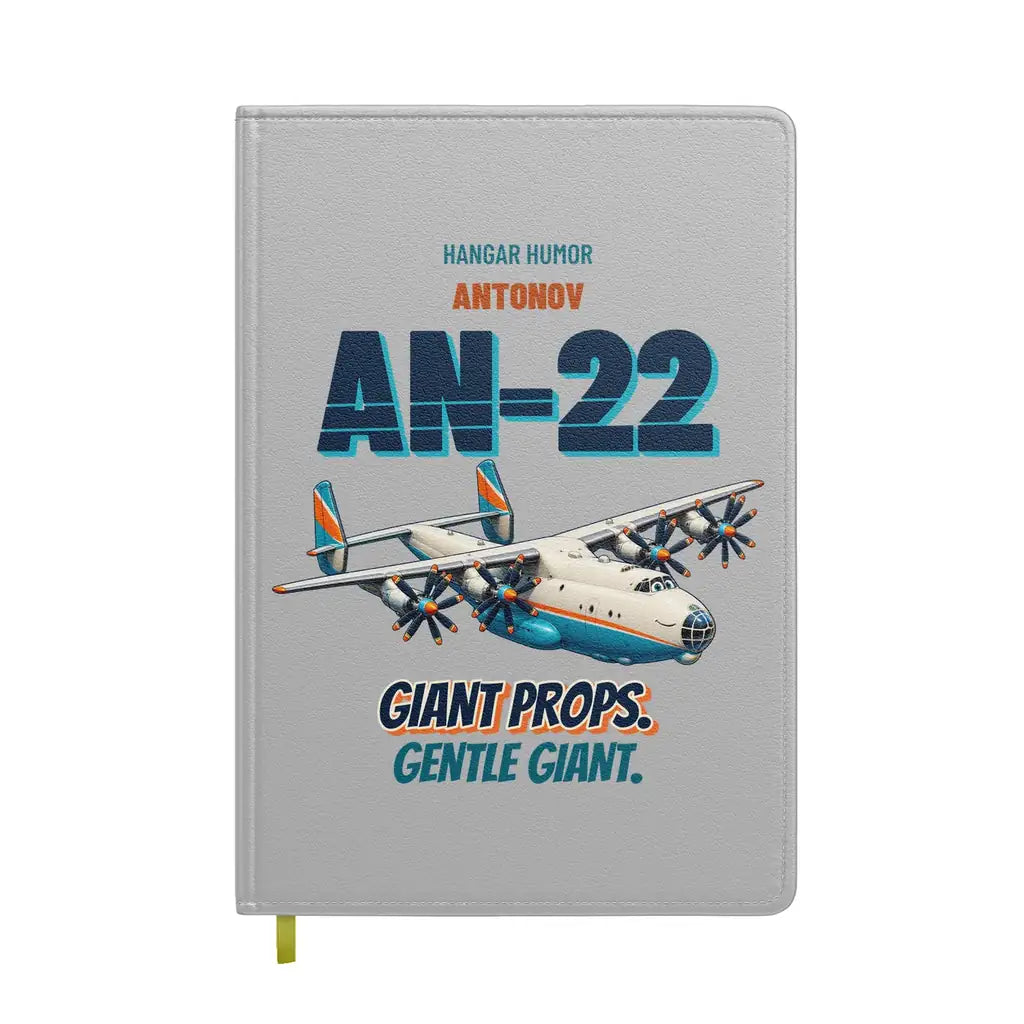 Antonov An-22 - Giant props. Gentle giant. design on light gray notebook