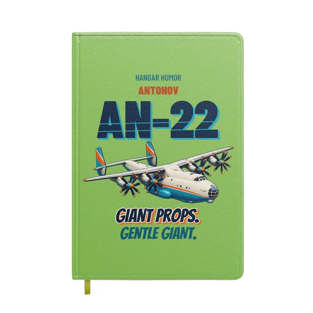 Antonov An-22 - Giant props. Gentle giant. design on light green notebook