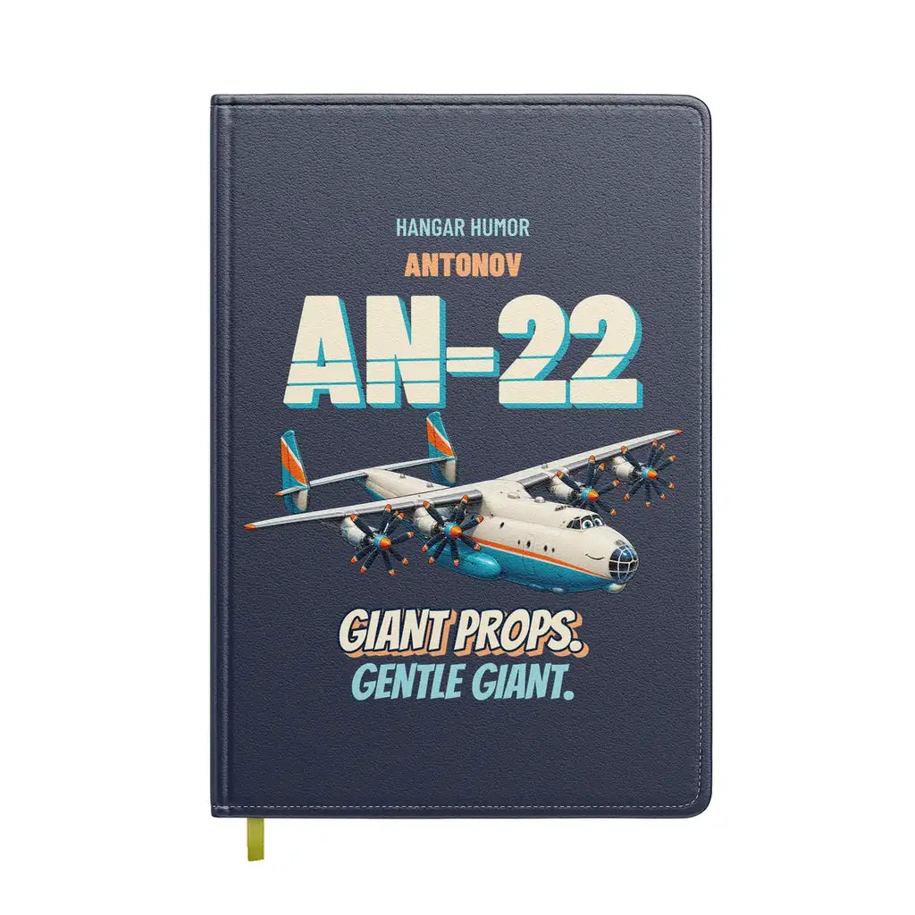 Antonov An-22 - Giant props. Gentle giant. design on navy blue notebook