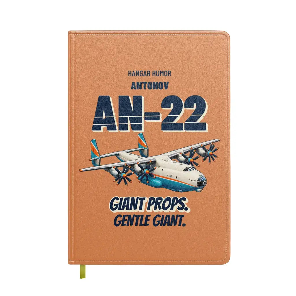 Antonov An-22 - Giant props. Gentle giant. design on orange notebook