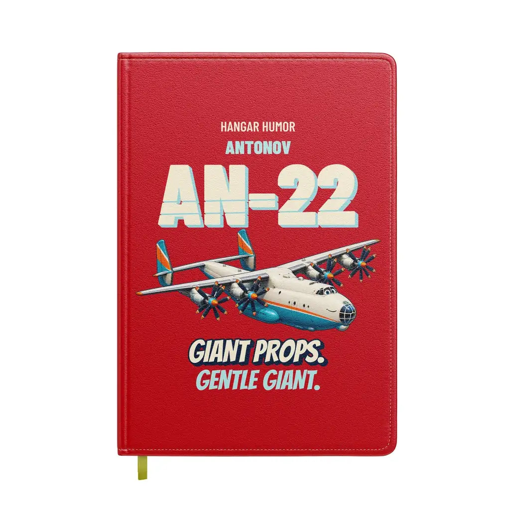 Antonov An-22 - Giant props. Gentle giant. design on red notebook