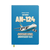 Thumbnail for Antonov An-124 - Oversize load. Undersized ego. design on turquoise notebook
