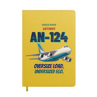Thumbnail for Antonov An-124 - Oversize load. Undersized ego. design on yellow notebook