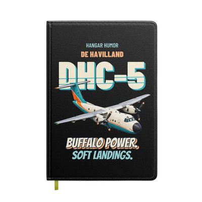 de Havilland DHC-5 Buffalo - Buffalo power. Soft landings. design on black notebook