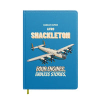 Thumbnail for Avro Shackleton MR.2 - Four engines. Endless stories. design on turquoise notebook