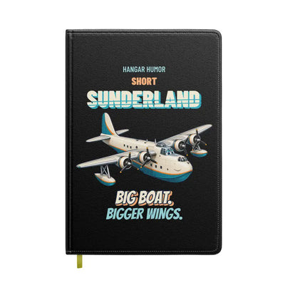 Short Sunderland Mk III - Big boat. Bigger wings. design on black notebook