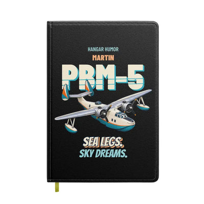 Martin PBM-5 Mariner - Sea legs. Sky dreams. design on black notebook