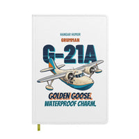 Thumbnail for Grumman G-21A Goose - Golden goose. Waterproof charm. design on white notebook