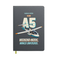 Thumbnail for ICON A5 - Weekend mode. Wings unfolded. design on gray notebook