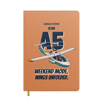 Thumbnail for ICON A5 - Weekend mode. Wings unfolded. design on orange notebook