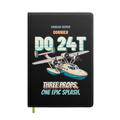 Dornier Do 24T - Three props. One epic splash. design on black notebook