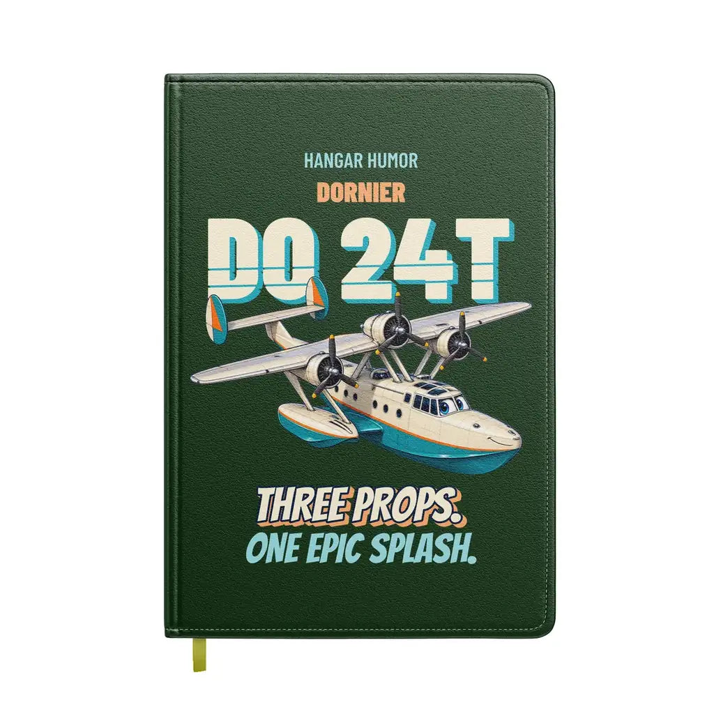 Dornier Do 24T - Three props. One epic splash. design on dark green notebook