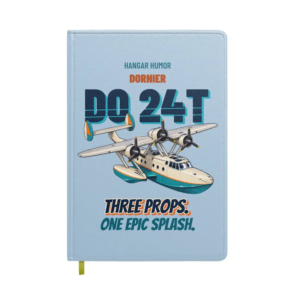 Dornier Do 24T - Three props. One epic splash. design on light blue notebook