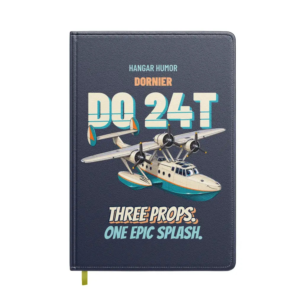 Dornier Do 24T - Three props. One epic splash. design on navy blue notebook