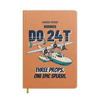 Thumbnail for Dornier Do 24T - Three props. One epic splash. design on orange notebook
