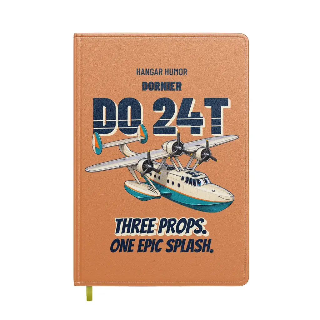 Dornier Do 24T - Three props. One epic splash. design on orange notebook
